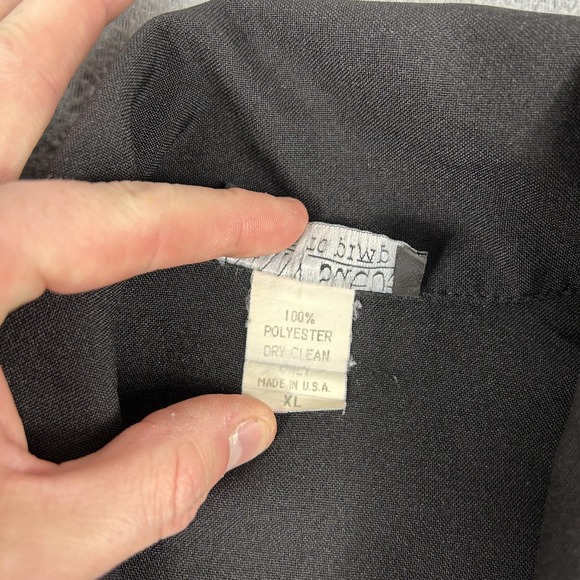 Johnny Suede Shirt Mens XL Black Bowling Flaming Card Suits Made USA Dice - Picture 6 of 11